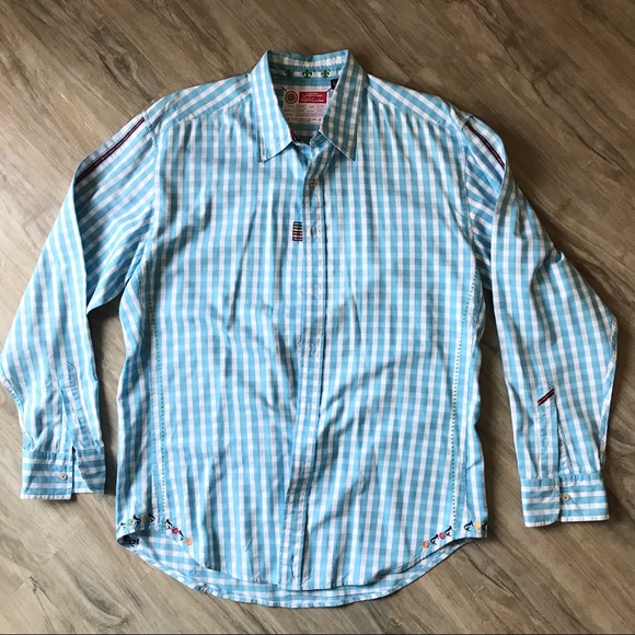 Robert Graham Other - Robert Graham blue gingham plaid button down shirt